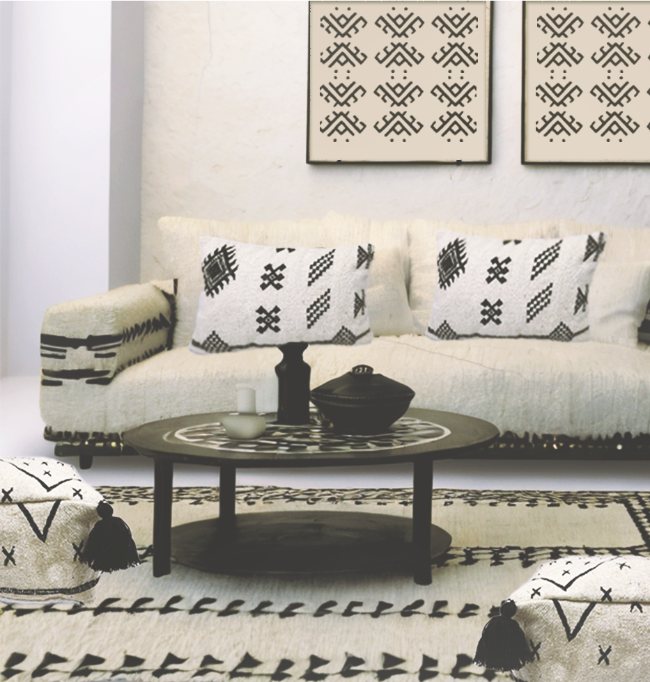 Doublez le Style : Recevez une Housse de Pouf et un Oreiller de Sol Amazigh !