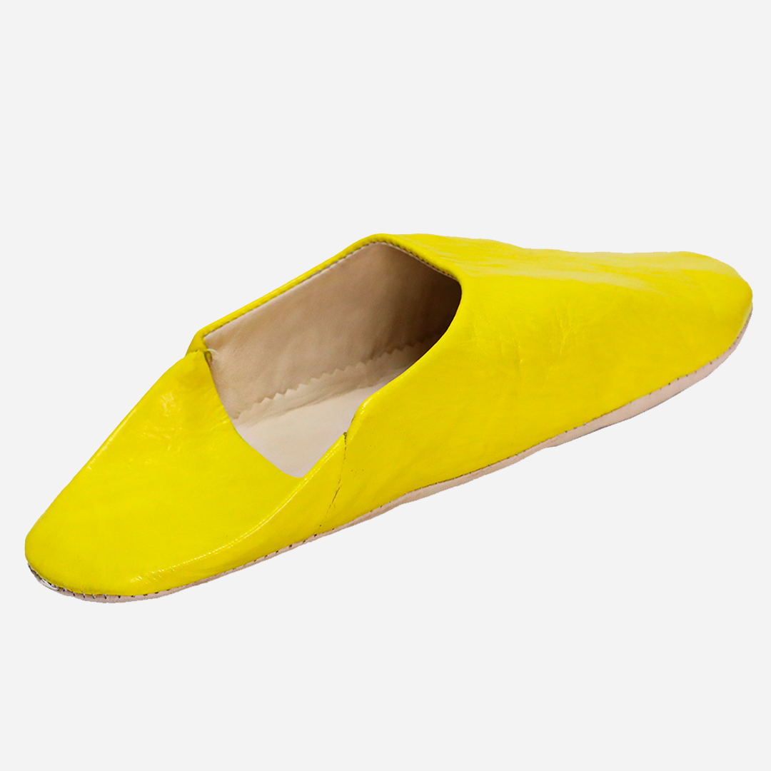 Babouche Dalia En Cuir Jaune