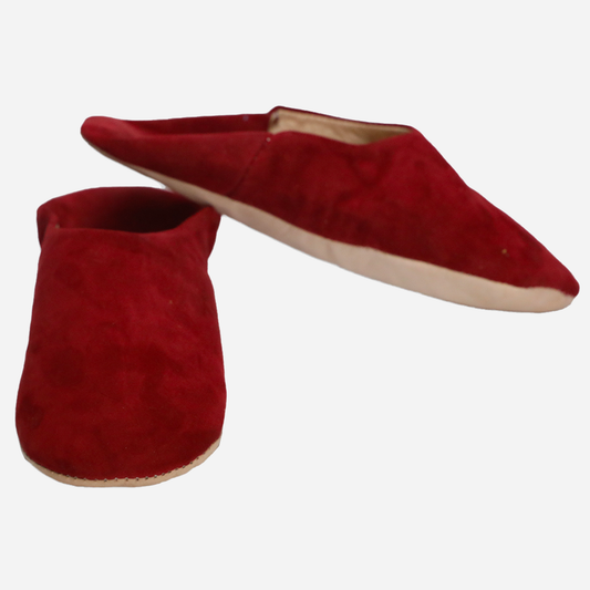 Burgundy Suede Slippers