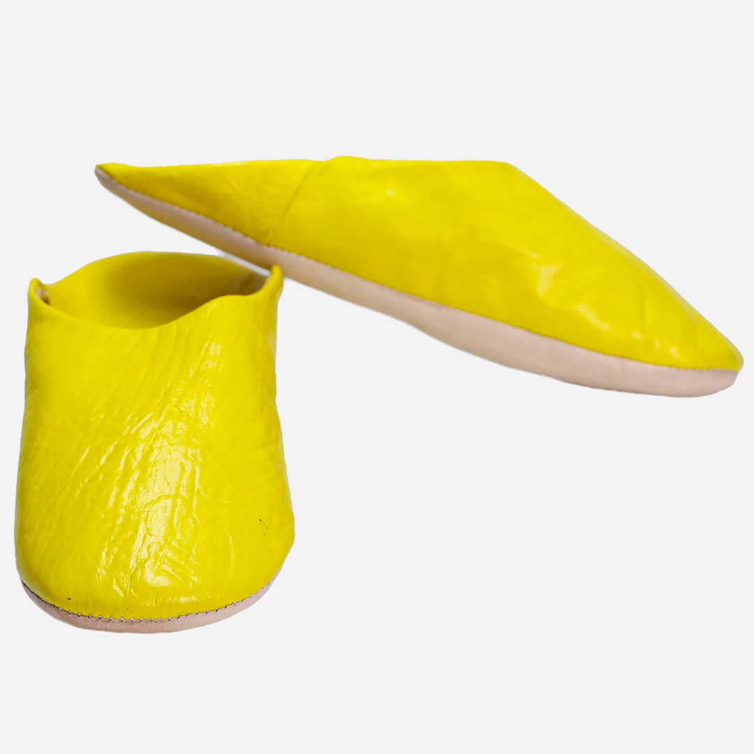 Babouche Dalia En Cuir Jaune