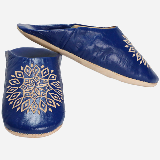 Slippers Nejma In Blue Leather