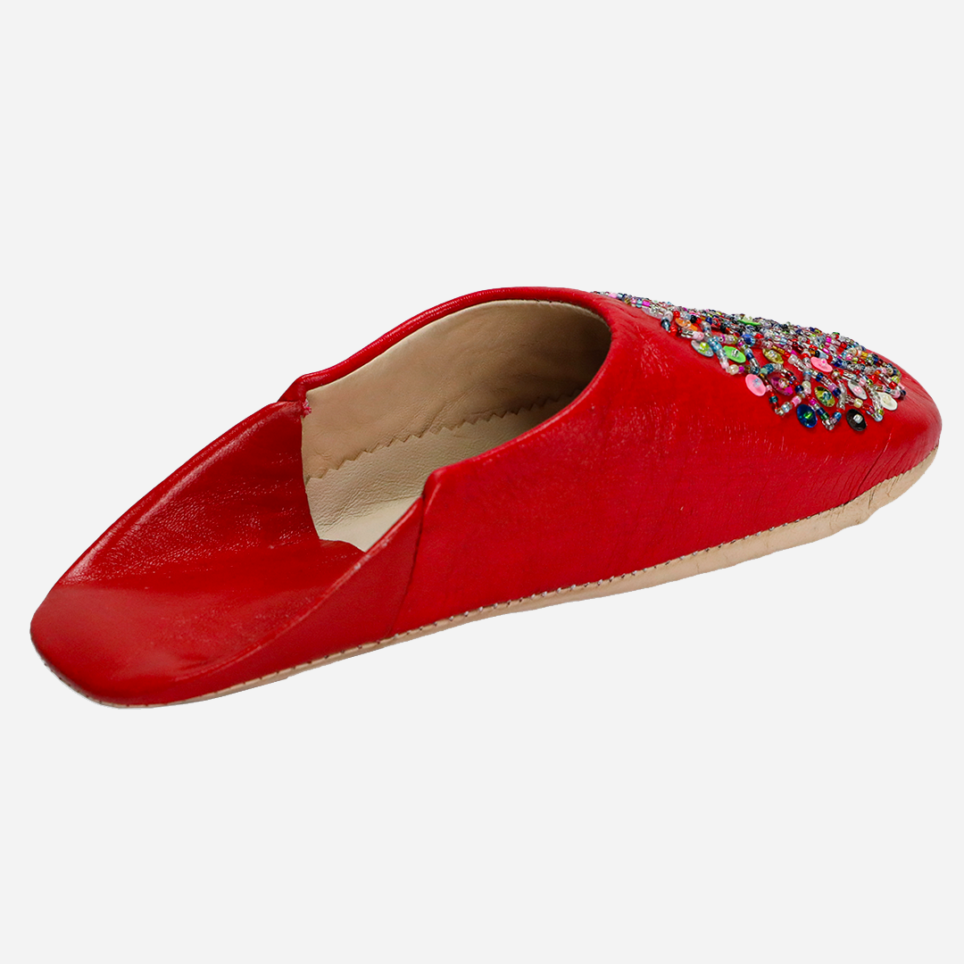 Slippers Lilya In Red Leather