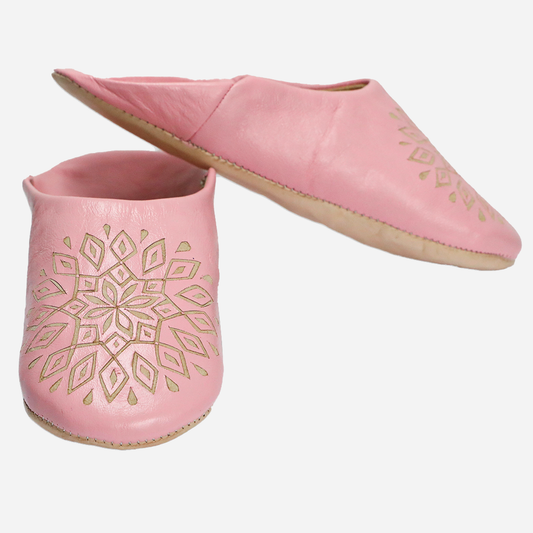 Slippers Nejma In Pink Leather