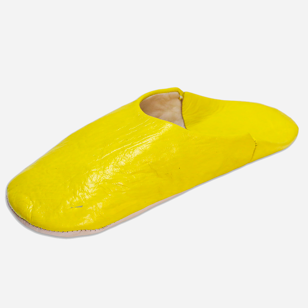 Babouche Dalia En Cuir Jaune